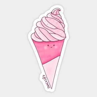 Soft cream in PINK Sticker